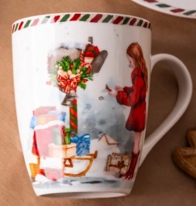 Kubek świąteczny List do Mikołaja porcelanowy 350 ml Dek.A