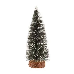 Choinka na drewnianej podstawie dekoracja 20 cm