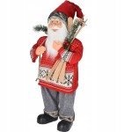 Mikołaj stojący z nartami 80 cm
