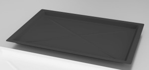 Rynienka suszarki utwardzona 28 x 26 cm czarna