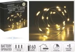 Lampki choinkowe 160 LED ciepłe białe IP 44 z Timerem
