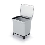 Keden Kosz na Śmieci Systema 30L – Popielaty z Pokrywą i Uchwytami | Prosperplast