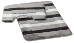 Zestaw dywaników łazienkowych 2-częściowy 80×50 cm – SELECTION ROMA -czarno-szary