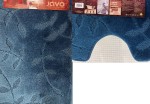 Dywanik łazienkowy 2-częściowy 50x80 cm z wzorem liści – kolor ciemny niebieski – kolekcja Selection Javo