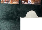 Dywanik łazienkowy 2-częściowy z wzorem liści 50x80 cm butelkowa zieleń – elegancki, miękki, antypoślizgowy, do prania – kolekcja Javo Selection
