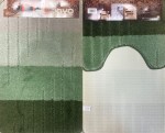 Dywanik łazienkowy 2-częściowy City 50x80 cm szaro-zielony – miękki, antypoślizgowy, chłonny – Javo Selection