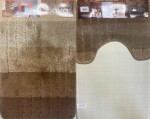 Dywanik łazienkowy 2-częściowy City 50x80 cm brązowo-beżowy – miękki, chłonny, antypoślizgowy – Javo Selection