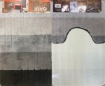 Dywanik łazienkowy 2-częściowy City 50x80 cm czarno-szary – nowoczesny, antypoślizgowy, chłonny – kolekcja Javo Selection
