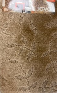 Dywanik łazienkowy SELECTION 50×80 camel – miękki, wzór listki, antypoślizgowy, Javo | Kraina-AGD