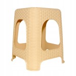 Plastikowy Taboret Wielofunkcyjny – Stołek Beżowy, Lekki i Wytrzymały