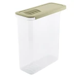 Pojemnik na żywność sypką 2,5 L Branq Shark przezroczysty z oliwkową pokrywką