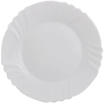 Talerz deserowy Bormioli Ebro 20 cm biały – szkło hartowane z tłoczeniem