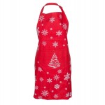Fartuch kuchenny bawełniany Zimowa Choinka 70x80 cm z kieszenią – świąteczny motyw