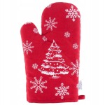 Rękawica kuchenna bawełniana Zimowa Choinka 18x28 cm – świąteczna ochrona dłoni