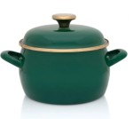 Garnek emaliowany Metalac 5,4 l z pokrywką – Dark Green