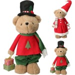 Miś świąteczny z teleskopowymi nogami – dekoracja pełna uroku 84 cm 2 wzory