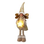 Anioł stojący LED 55 cm z gwiazdką – dekoracja świąteczna z oświetleniem