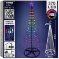 Choinka LED RGB 210 cm – kolorowa dekoracja świąteczna z 370 diodami i gwiazdą LED.jpg