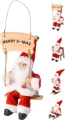 Mikołaj zawieszka świąteczna – figurka Merry X-Mas na huśtawce.jpg