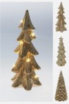 Świąteczna dekoracja LED 21 cm– Złota Choinka z podświetleniem