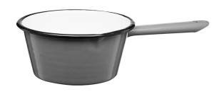 Rondel emaliowany z rączką 14 cm 0,6L szary GORDON Galicja – na indukcję i gaz