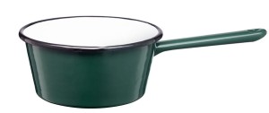 Rondel emaliowany 16 cm 1L zielony GORDON Galicja z wylewką – na indukcję