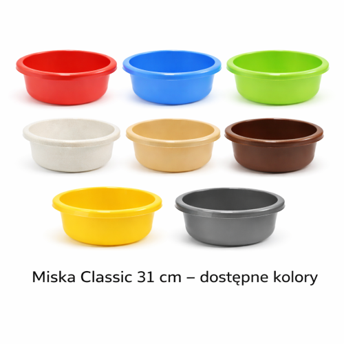 Miska plastikowa 31 cm okrągła 6,2 l Classic Bentom