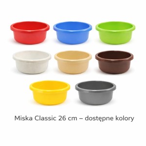 Miska okrągła plastikowa Classic 26cm 4L Bentom