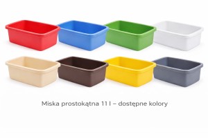 Miska prostokątna plastikowa Classic 11L Bentom