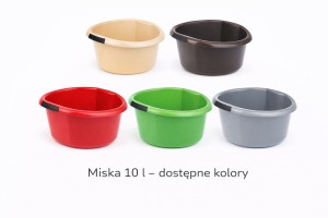 Miska plastikowa z uchwytami 10 L Solidna 