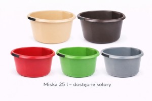 Miska plastikowa z uchwytami 25 L Solidna