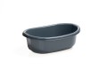 Ciemnoszara miska owalna 12 L plastikowa z uchwytami