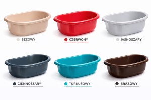 Miska owalna 30 L Jagiełło – duża wanienka plastikowa do prania i sprzątania