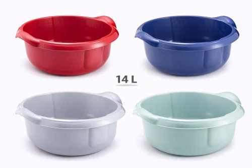 Miski kuchenne 14 L w różnych kolorach plastikowe okrągłe z uchwytami Artgos