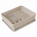 Beżowo szara suszarka do naczyń plastikowa 40 cm Jagiełło