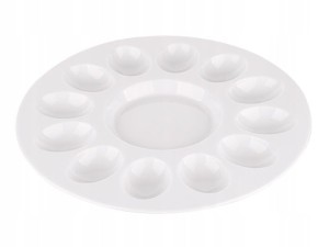 Talerz do jajek 26,5 cm porcelanowy – elegancki półmisek do serwowania