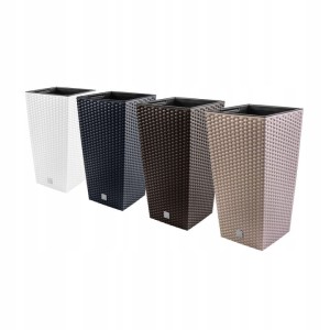 Doniczka Rato Square DRTS300 wysoka 55 cm Prosperplast z wkładem 