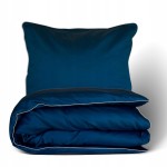 Pościel bawełna satynowa GOLD LINE 160x 200 cm niebieska