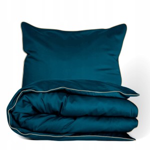 Pościel bawełna satynowa zielona GOLD LINE  160 x 200 cm