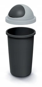 Kosz na śmieci Compacto Roll 30L czarny z pokrywą Prosperplast