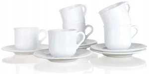 Serwis kawowo-herbaciany Bormioli Ebro 12 el. filiżanki 250 ml +spodki
