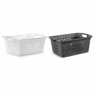 Kosz do magla i przenoszenia prania Branq Cotton 30 L – biały / ciemnoszary