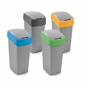 Kosz na śmieci Curver Flip Bin 45 L szary z uchylną pokrywą – kolory do wyboru