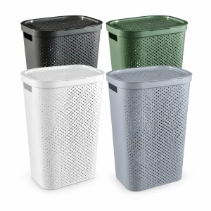 Kosz na pranie Curver Infinity 60 L z pokrywą – różne kolory