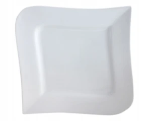 Talerz deserowy Ambition Fala 17 × 17 cm – porcelanowy kwadratowy 