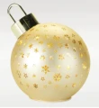 Szklana bombka świąteczna LED 15 cm champagne z 15 diodami o ciepłej białej barwie światła