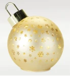 Bombka szklana LED 15 cm złota – 15 lampek, timer, dekoracja świąteczna