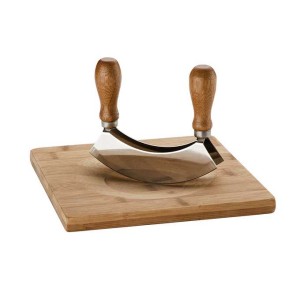 Siekacz do ziół z deską bambusową