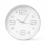Zegar ścienny 30 cm srebrny 