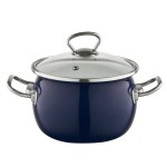 Garnek emaliowany 2,5l 18cm Emalia Pleszew Granat